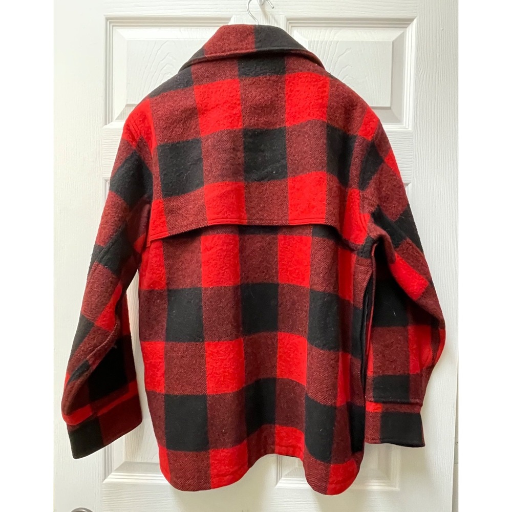VTG Woolrich Men's 40 Woolen Mills Plaid Buffalo Mackinaw Full Zip Jacket 1950's - Picture 6 of 12